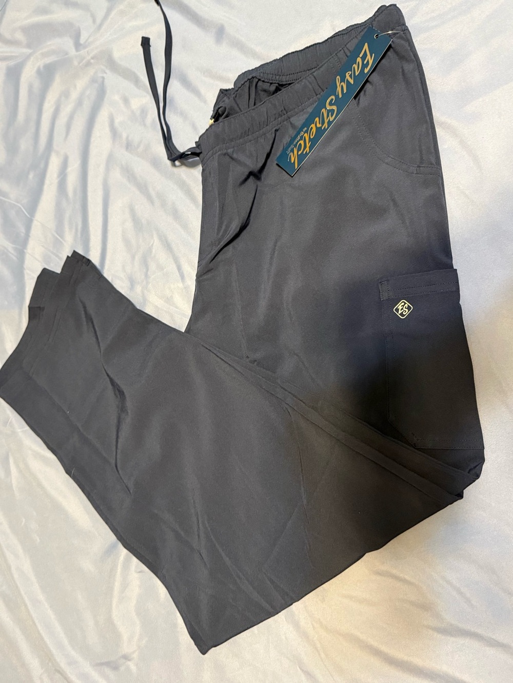 Easy Stretch Women's Navy Drawstring Scrub Pants